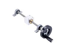 Piezas de máquina de husillo de bolas con tuerca Guía de volante con tornillo avance T12, 12 mm, 100 mm-600 + soporte vertical, deslizamiento simple(600mm)