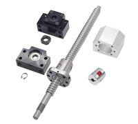 Piezas de máquina de husillo de bolas con tuerca Husillo De Bolas 20 Mm SFU2005 Con Extremo Mecanizado + Tuerca Simple + Soporte EKEF15 + Acoplador(250mm)