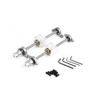 Piezas de máquina de husillo de bolas con tuerca Juego de husillo T12 con avance 4 mm, 100 a 600 + tuerca latón + acoplamiento + 2 piezas bloque soporte KFL001(500mm)