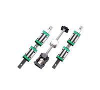 Piezas de máquina de husillo de bolas con tuerca Juego de husillos bolas SFU1610 1 pieza + guía lineal HGR20 2 piezas + bloques HGH20CA 4 + HM12-57 L300-1000 mm(800mm)