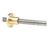 Piezas de máquina de husillo de bolas con tuerca Tornillo de avance T12, rosca izquierda, 3mm, acero inoxidable 304, tornillo trapezoidal inverso izquierdo y tuerca inversa(350mm)