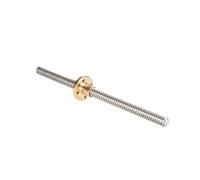 Piezas de máquina de husillo de bolas con tuerca Tornillo de rosca trapezoidal T14*3 grande Tuerca cobre Diámetro 14(800mm)