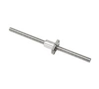 Piezas de máquina de tornillo de bolas de movimien 0801 Tornillo de bola SFK0801 L = 100 120 150 175 180 200 220 250 300 350 MM Riel tornillo laminado con tuerca simple for piezas CNC(100mm)