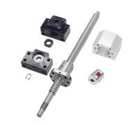 Piezas de máquina de tornillo de bolas de movimien 1 husillo de bolas 20 mm SFU2010 mecanizado en el extremo + tuerca bola simple RM2010 + soporte BK15 BF15 + tornillo acoplamiento 2010(200mm)