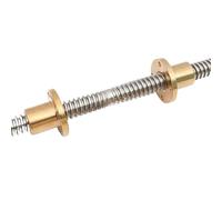 Piezas de máquina de tornillo de bolas de movimien 1 Tornillo De Avance Acero Inoxidable T25, Longitud Derecha-izquierda, 100-800 Mm, Con Tuerca(350mm)