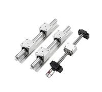 Piezas de máquina de tornillo de bolas de movimien Juego de husillo bolas SFU2004 Guía eje óptico guía lineal Deslizador varilla cilíndrica lisa Asiento deslizante(400mm)