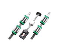 Piezas de máquina de tornillo de bolas de movimien Juego de husillos de bolas SFU3205 + 2 guías lineales HGR30 + bloque HGH30CA de 4 piezas XB + DSG + HM25-110 L300-1000mm for piezas 3D, 1 ud.(400mm)