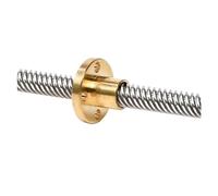 Piezas de máquina de tornillo de bolas de movimien THSL-300-8D Varilla trapezoidal T8 Rosca de tornillo avance 8 mm Longitud 100 mm-800 Con tuerca latón Paso 1(250mm)