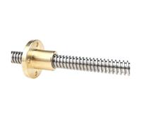 Piezas de máquina de tornillo de bolas de movimien Tornillo de avance T12, longitud 100 mm a 600, paso 2, tornillo trapezoidal 4 con tuerca latón(150mm)