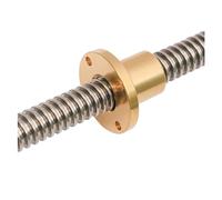 Piezas de máquina de tornillo de bolas de movimien Tornillo de avance T16 acero inoxidable 304, longitud 100 mm a 600, paso 2, tornillo y tuerca husillo trapezoidal(350mm)