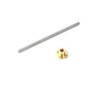 Piezas de máquina de tornillo de bolas de movimien Tornillo de avance T20 varilla trapezoidal con tuerca latón Paso 4 mm 8 Acero inoxidable 100 mm-550(250mm)