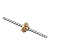 Piezas de máquina de tornillo de bolas de movimien Tornillo De Avance T5 Acero Inoxidable, Longitud 100-550 Mm, Con Tuerca(100mm)