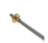 Piezas de máquina de tornillo de bolas de movimien Tornillo de avance T8, paso 2 mm, longitud 8, 200 mm-800, con tuerca latón(800mm)