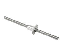 Piezas de máquina de tornillo de bolas de movimien Tornillo de bola SFK0601 L= 100 120 150 175 180 200 220 250 300 mm Riel de tornillo de bola laminado con tuerca simple(100mm)