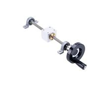 Piezas de máquina de tornillo de bolas de movimien Tornillo de riel guía T12 avance 12 mm 100 mm-600 + Soporte vertical Deslizante simple Cnc(300mm)