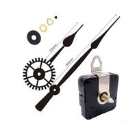 Piezas de mecanismo de movimiento de reloj de pared, piezas de mecanismo de reloj de pared, kit de repuesto de reparación de reloj con manecillas de hora, minuto y segundo (negro 1)