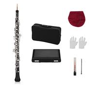 Piezas de oboe OBOE Semi-Automatic Style C Key Key Plateado Teclas Woodwind Instrumento Con Guantes De Reed Oboe (Color : Silver)