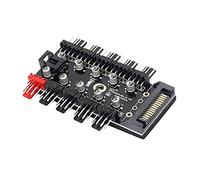 Piezas de PC de 1 a 10 ventiladores de refrigeración PWM de 4 pines HUB SATA Power/divisor de enfriador de puerto grande 4D adaptador de extensión divisor de concentrador de ventilador ( Color : B )