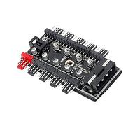 Piezas de PC de 1 a 10 ventiladores de refrigeración PWM de 4 pines HUB SATA Power/divisor de enfriador de puerto grande 4D adaptador de extensión divisor de concentrador de ventilador ( Color : A )