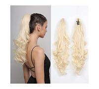 Piezas de Pelo de Moño Para mujer 1-Pack Messy Bun Claw Clip Ponytail Hair Extension 18 "Rizado trenzado Sintético Curly Mujer Peluca Moño