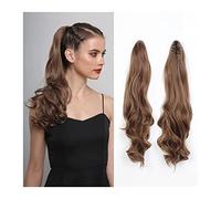 Piezas de Pelo de Moño Para mujer 1-Pack Messy Bun Claw Clip Ponytail Hair Extension 18 "Rizado trenzado Sintético Curly Mujer Peluca Moño