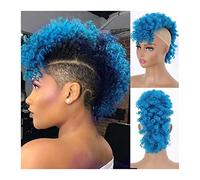 Piezas de Pelo de Moño Para mujer 1 paquete de moño sintético coleta alta Afro cola caballo con flequillo rizado cordón extensión pinza pelo pelucas