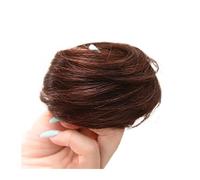 Piezas de Pelo de Moño Para mujer 1 paquete de peluca cola caballo moño recto sintético for mujer con banda elástica goma donut pelo marrón negro
