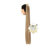 Piezas de Pelo de Moño Para mujer 1 paquete de pinza pelo con cordón largo y recto, extensión cola caballo, peluca sintética, extensiones cabello, moño for uso diario en fiestas