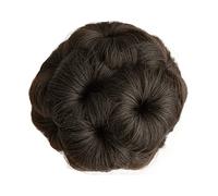 Piezas de Pelo de Moño Para mujer Bollo sintético Donut Bun Pinza de pelo Fibra alta temperatura cola caballo Peluca rizado for mujeres