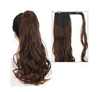 Piezas de Pelo de Moño Para mujer Cola de Caballo ondulada larga de 22 ", alargamiento de cola de caballo rizada sintética, extensión de pelo, pinza for el pelo, peluca for mujer, moño rizado Pieza de