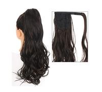 Piezas de Pelo de Moño Para mujer Cola de Caballo ondulada larga de 22 ", alargamiento de cola de caballo rizada sintética, extensión de pelo, pinza for el pelo, peluca for mujer, moño rizado Pieza de