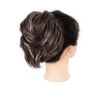 Piezas de Pelo de Moño Para mujer Moño desordenado for mujer, moño sintético corto y recto, coleta, elástico extendido, accesorios for el cabello