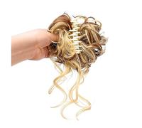 Piezas de pelo de moño para mujer, moño sintético con clip, moño desordenado, extensiones de pelo ondulado y rizado, moños de pelo despeinados, coleta, postizos con clip para mujeres, extensiones de