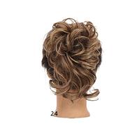 Piezas de Pelo de Moño Para mujer Pelucas sintéticas Fluffy Messy Wavy Bun Alargamiento Hairband Elástico Ponytail Hair Pieces for Mujeres Niñas