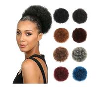 Piezas de pelo para moño para mujer, pelo sintético, corto, rizado, moño, piezas de pelo afro, cordón, extensión de cola de caballo, clip en extensión de pelo, postizos para mujeres, extensiones de