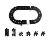 Piezas de Pista de Rompecabezas de Carretera de Goma Flexible, Juguete de Circuito de autopista, Rompecabezas Modular Impermeable Indestructible, Pistas de Carretera de Coche, para niños al Air 12pcs