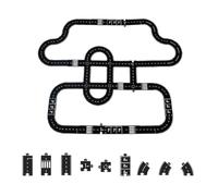 Piezas de pista de rompecabezas de goma flexible, juego de circuito de autopista flexible, indestructible, impermeable, modular, rompecabezas de coche, carreteras, regalos de juguete para interiores y