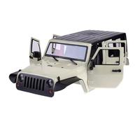 piezas de radiocontrol Para Axial Para SCX10 90046 90047 Para RGT EX86100 Para Wrangler Para Rubicon Body Kit Carcasa De Plástico Duro Para Coche 1/10 Trepador Control Remoto(White (unpainted))