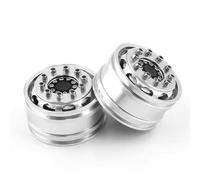 Piezas de radiocontrol para Tamiya Ruedas Delanteras para Remolque De Tractor RC 1/14, Neumáticos para Coche Carga, 25 Mm, Bujes Llanta Metal Unpower 2 Piezas