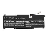CoreParts Sparepart Laptop Battery for MSI 51.30Wh Li-Pol 11.4V 4500mAh, BTY-M491 (51.30Wh Li-Pol 11.4V 4500mAh for Modern 15 A10M(MS-1551), Modern 15 A10M-001XFR, Modern 15 A10M-002FR)