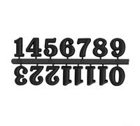 Piezas de reloj de números romanos y arábigos para relojes de pared DIY con aguja de cuarzo para una hora precisa (negro arábigo)