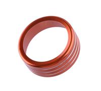 Piezas de repuesto 3 unids/set consola central A/C interruptor de radio perilla cubierta de anillo de ajuste aleación de aluminio naranja ajuste for 1500 2013 2014 2015-2017 fácil de reemplazar