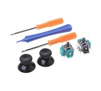Piezas de repuesto 3D Joystick Eje de sensor analógico con kits de tornillos Juego de herramientas para un controlador Reparación Accs Controlador Tapas de agarre
