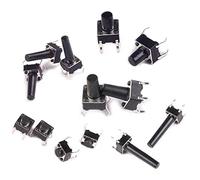 Piezas de repuesto Botón del interruptor encendido 100 piezas 6 * 4,3 mm 5 7 8 9 10 11 12 13 14 6X6 pines pulsador táctil Micro Interruptores DIP(6x6x14mm)
