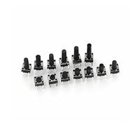 Piezas de repuesto Botón del interruptor encendido 100PCS 6 * 4,3 mm 5 7 8 9 10 11 12 13 14 15 16 17 6X6 4Pin Pulsador táctil Micro Interruptores DIP reinicio automático(6x6x13)