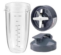 Piezas de Repuesto Compatible con Nutribullet Batidora 600W / Pro 900 Watt Series, Extractor Cuchilla, Vasos de 32oz con Tapa Abatible para Nutribullet Batidora Blender Blade Accesorios