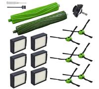 Piezas de Repuesto Compatibles con iRobot Roomba J7 J7+ J5 J5+ J6 J6+ J8 J8+ J9 J9+ Serie i e j - Kit de Accesorios con Rueda Delantera, Cepillos de Goma, 6 Filtros HEPA, 6 Cepillos Laterales
