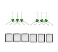 Piezas de Repuesto compatibles con iRobot Roomba Serie EI: E5, E6, I7, I1, I2, I3, +, I4 e I8. Filtro Cepillo Lateral Goma y Bolsas for el Polvo(Mixed Color)