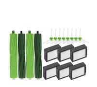 Piezas de Repuesto compatibles con iRobot Roomba Serie EI: E5, E6, I7, I1, I2, I3, +, I4 e I8. Filtro Cepillo Lateral Goma y Bolsas for el Polvo(Blue)