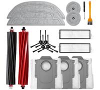 Piezas de repuesto compatibles con Roborock S8 Max V Ultra/G20s cepillo principal del robot aspirador, cepillo lateral, paño de fregona, filtro HEPA, bolsa de polvo, 17 accesorios